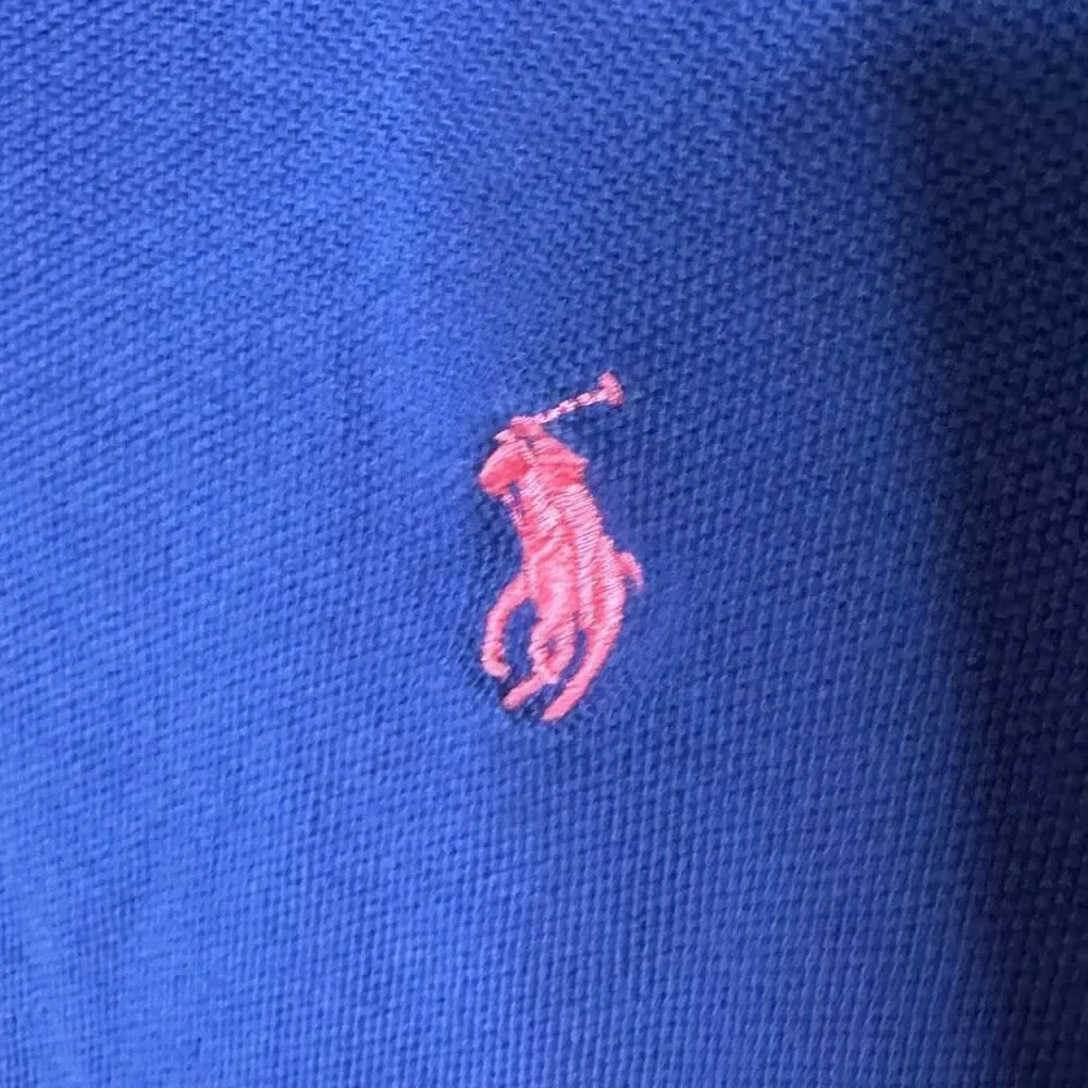 Poll Ralph Lauren Shirt Mens Medium Blue Polo Short Sleeve Cotton Soft Classic